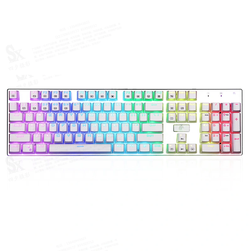 104 taster RGB mekanisk spilltastatur USB kablet