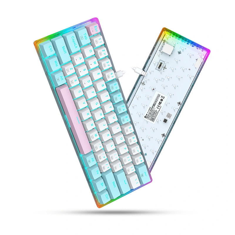61 Taster Kablet Mini Mekanisk Gaming Keyboard