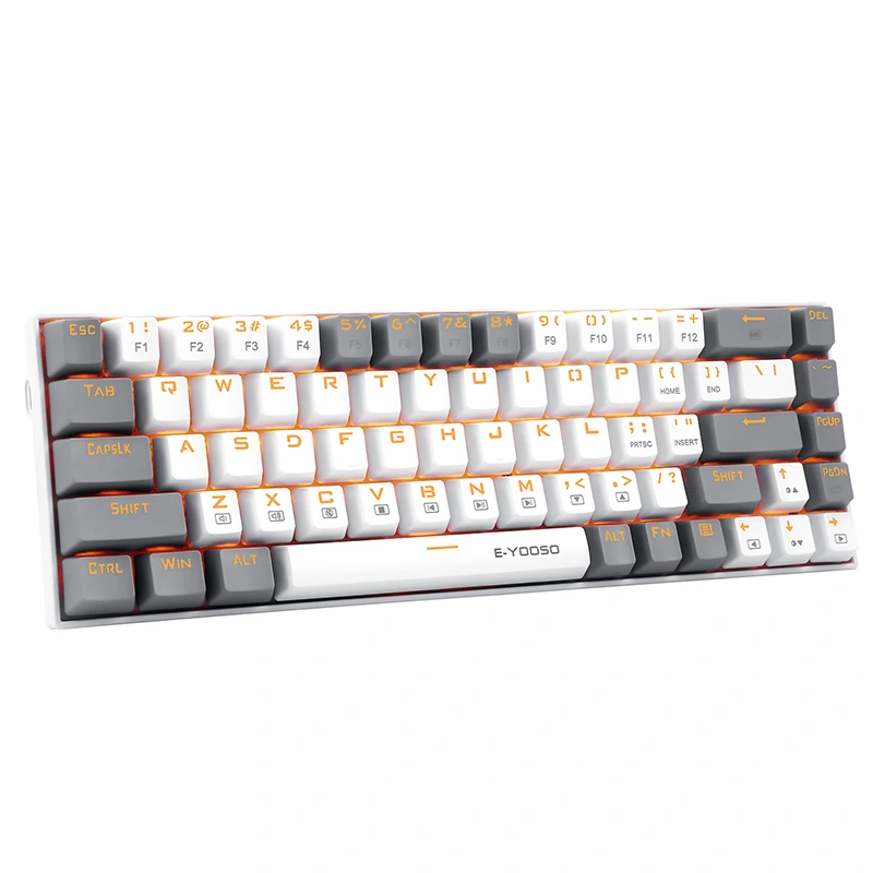 68 taster Mekanisk Gaming Kablet LED-bakgrunnsbelyst tastatur