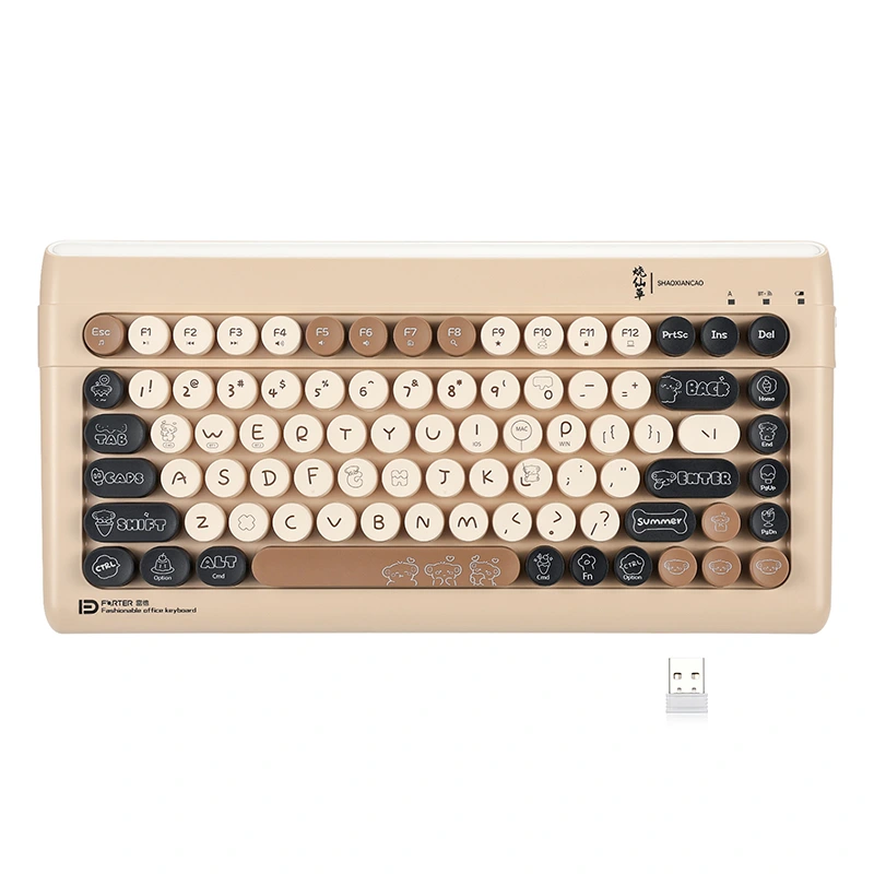 84 taster Trådløse Bluetooth-tastaturer 2,4 GHz skrivemaskin