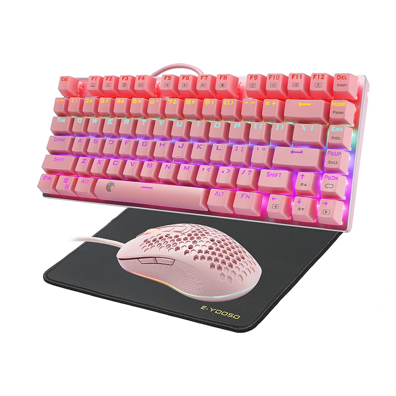 Kablet tastatur og mussett med musematte 81 tast
