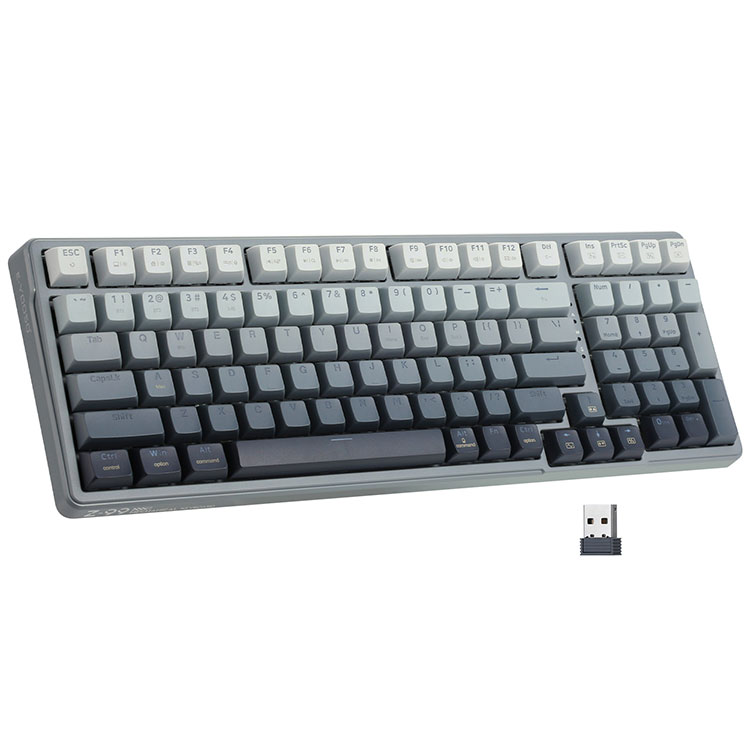 Trådløs Bluetooth 2.4G 94 taster Mekanisk tastatur